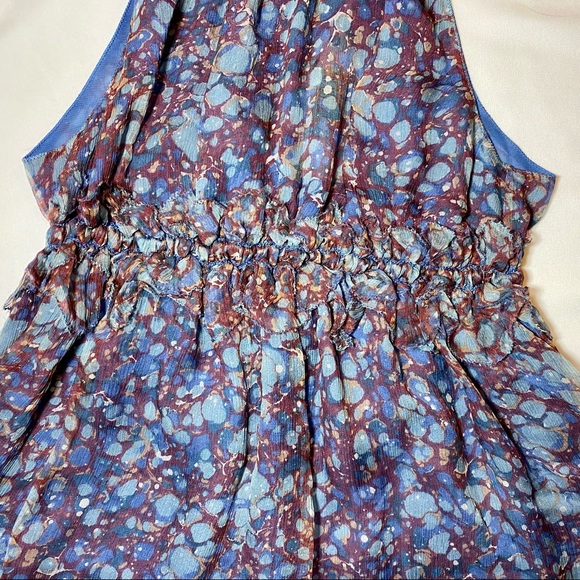 NWT 100% Silk Max Studio Floral Halter Neck Top Women's Size XS - Picture 2 of 6